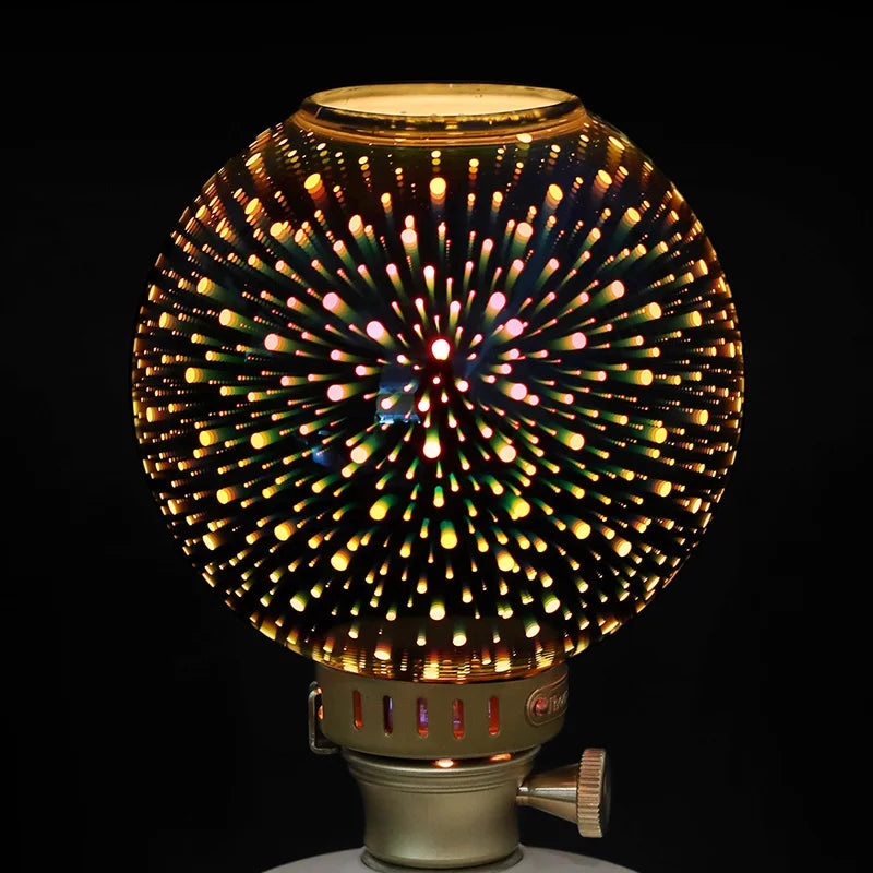 Outdoor Gas Lantern, Camping Tent Lamp, 18 Patterns Glass Lampshade, Emotional Camp Light, Lighting Camping Supplies