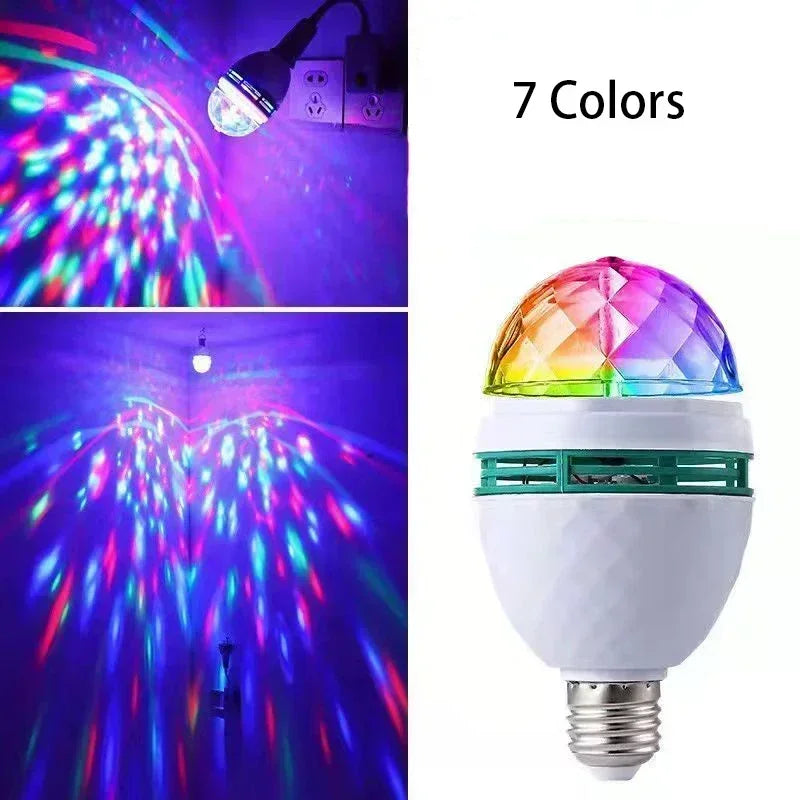 Colorful Rotating Lights Magic Ball Bulbs Household Atmosphere Lights KTV Flash Lights LED Indoor Room Stage Lights Flash Lights