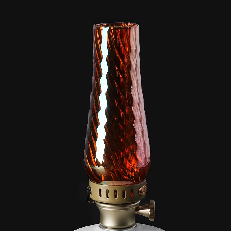 Outdoor Gas Lantern, Camping Tent Lamp, 18 Patterns Glass Lampshade, Emotional Camp Light, Lighting Camping Supplies