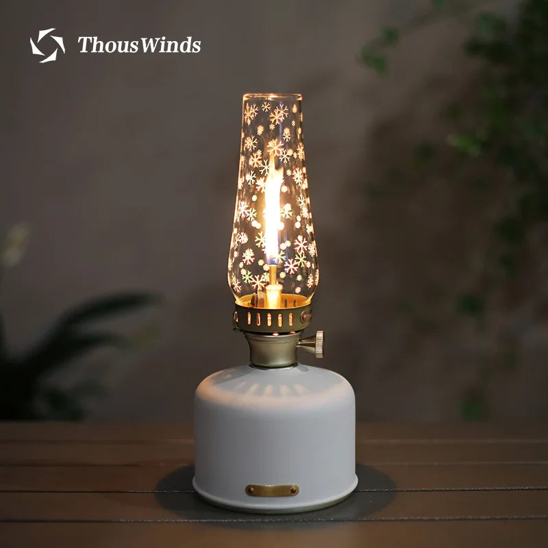 Outdoor Gas Lantern, Camping Tent Lamp, 18 Patterns Glass Lampshade, Emotional Camp Light, Lighting Camping Supplies