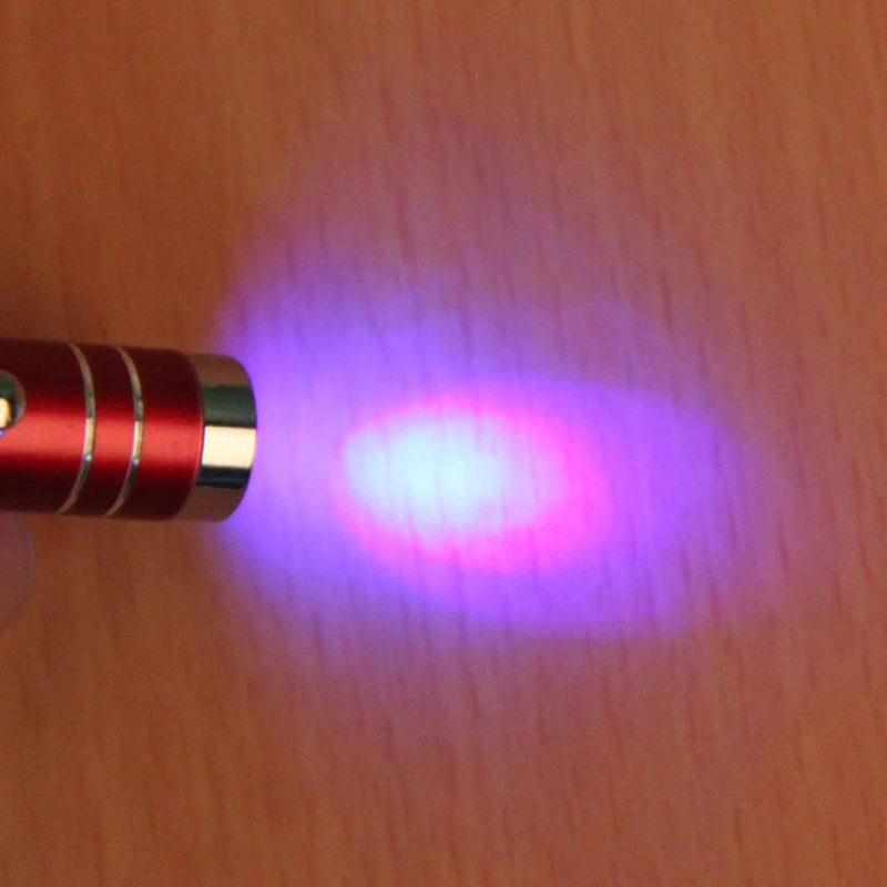 10Pcs/Lot LED UV Flash Light Portable Keychain Torch Mini Pen Pocket Pen Flashlight Emergency Camping Light