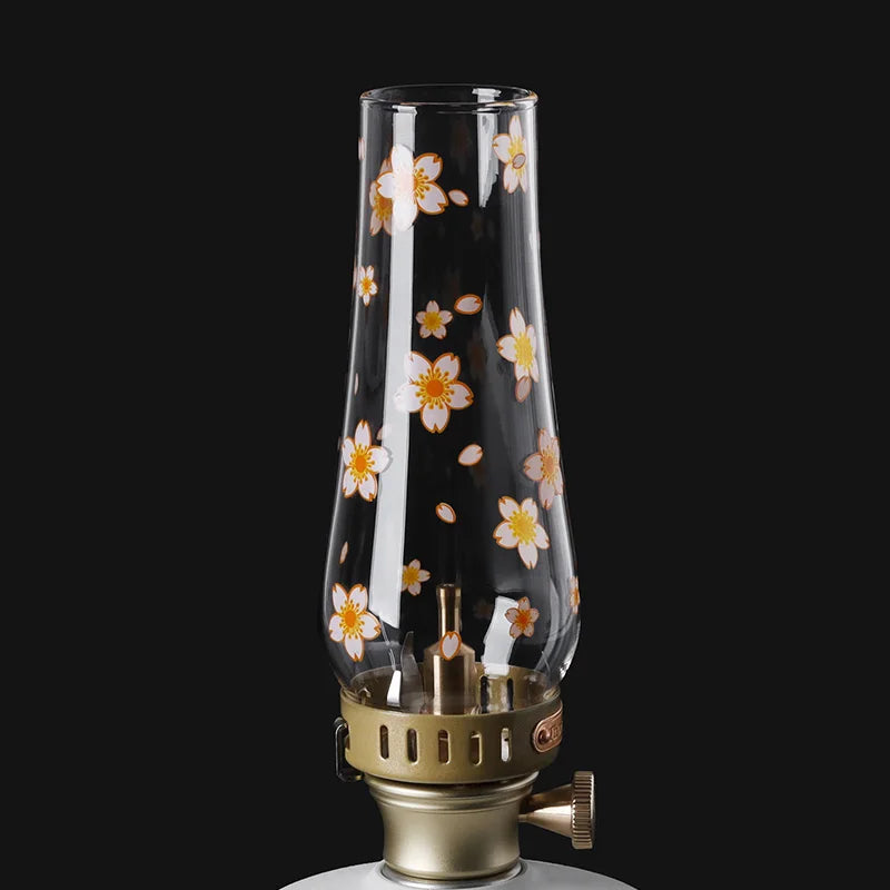Outdoor Gas Lantern, Camping Tent Lamp, 18 Patterns Glass Lampshade, Emotional Camp Light, Lighting Camping Supplies