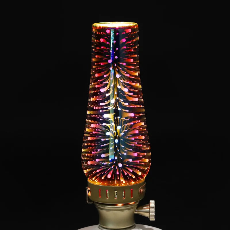 Outdoor Gas Lantern, Camping Tent Lamp, 18 Patterns Glass Lampshade, Emotional Camp Light, Lighting Camping Supplies